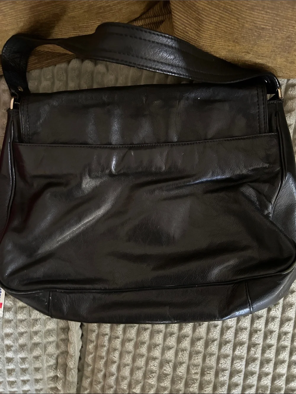kate spade Black Leather Satchel with Gold Tone Hardware